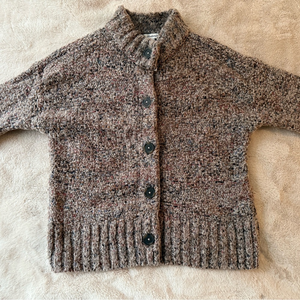 Madewell Sadler Cardigan Sweater Merino Wool-Blend Size S - Picture 10 of 12